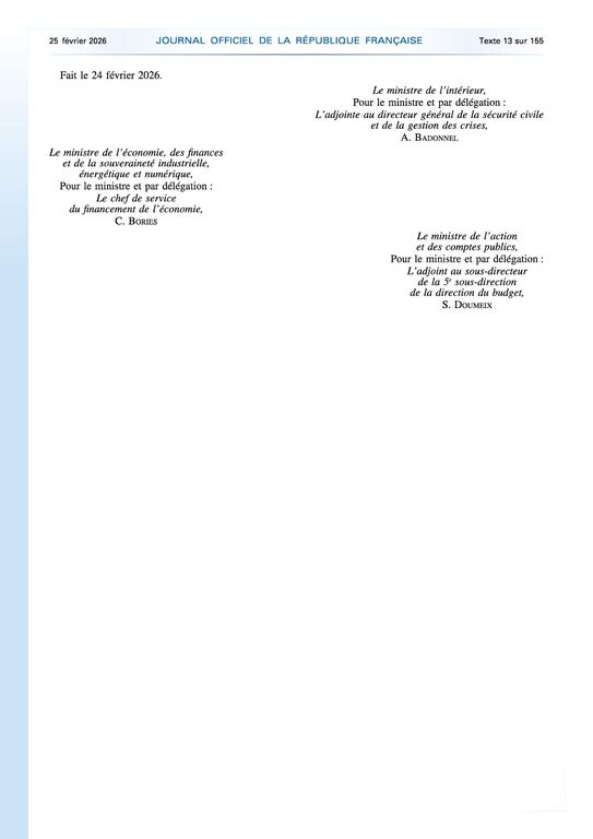 journal officiel de la republique francaise n 48 du 25 fevrier 2026 joe 20260225 0048 00132